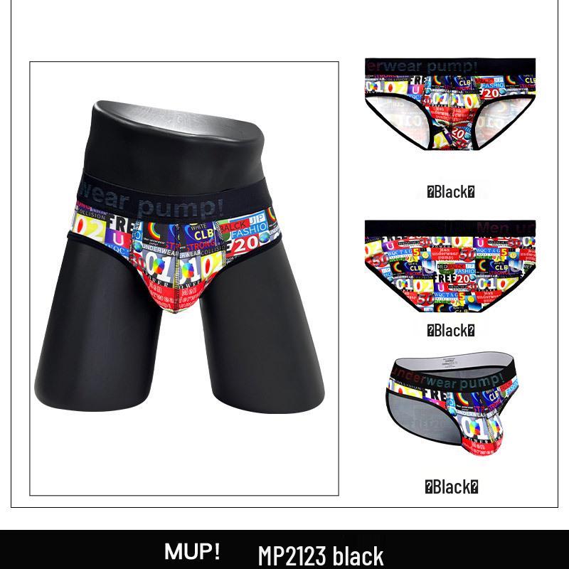 Trendy Low Rise Color Block Slim Fit Hip-Lifting Men's Sport Briefs