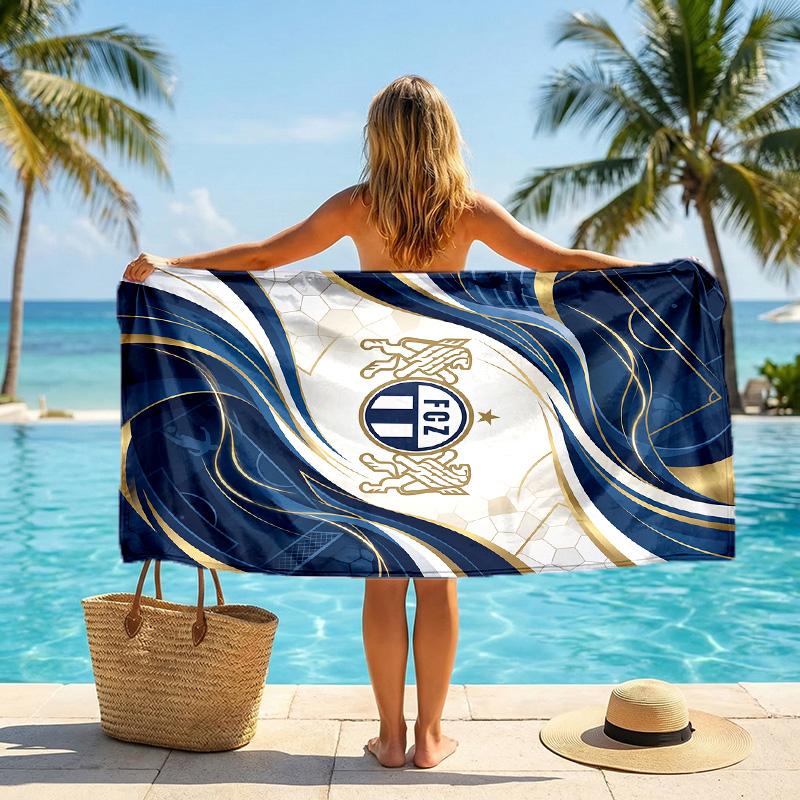 Telo Mare Asciugatura Rapida Stampa FC Zürich Microfibra Assorbente Portatile da Viaggio Asciugamano per Nuoto