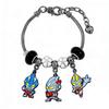 Ultraman Character Beaded Bracelet With Zinc Alloy Chain For Unisex Gift
