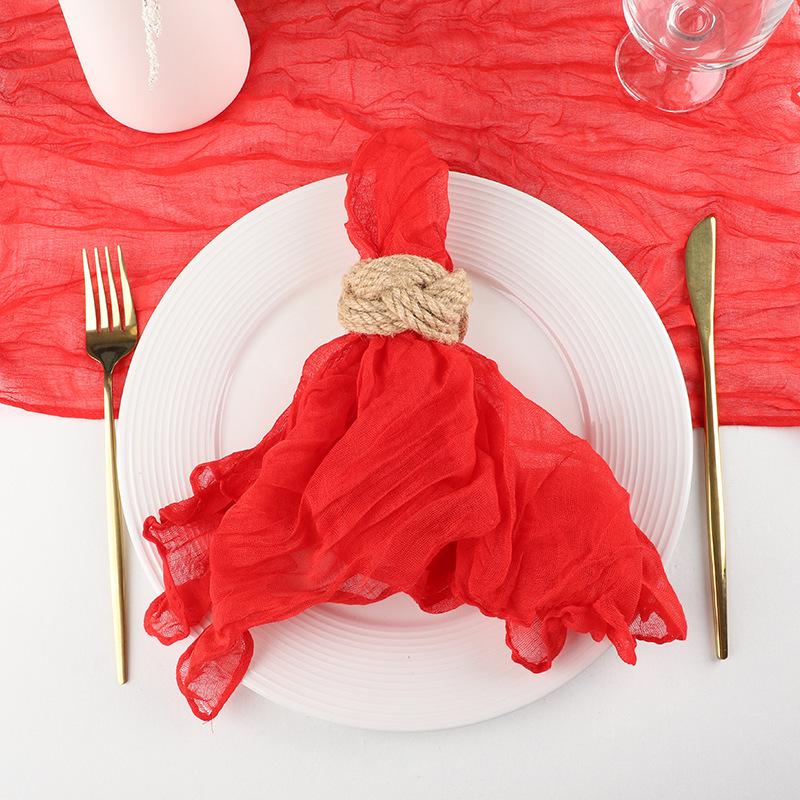 Pink Ruffled Voile Table Runner for Weddings & Parties, Sweet Kindergarten & Salon Decor