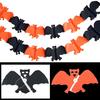 Indoor Party Supplies 5 Pcs 10FT Halloween Banner, Spooky Spider Bat Skull Ghost Seasonal Banner Pumpkin Hanging Bunting Garland for Party,