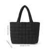 1 Pc Minimalist Quilted Puffy Tote Bag, Large Capacity Crossbody Bag, Trendy Padded Shoulder Bag For Women For Daily Commute