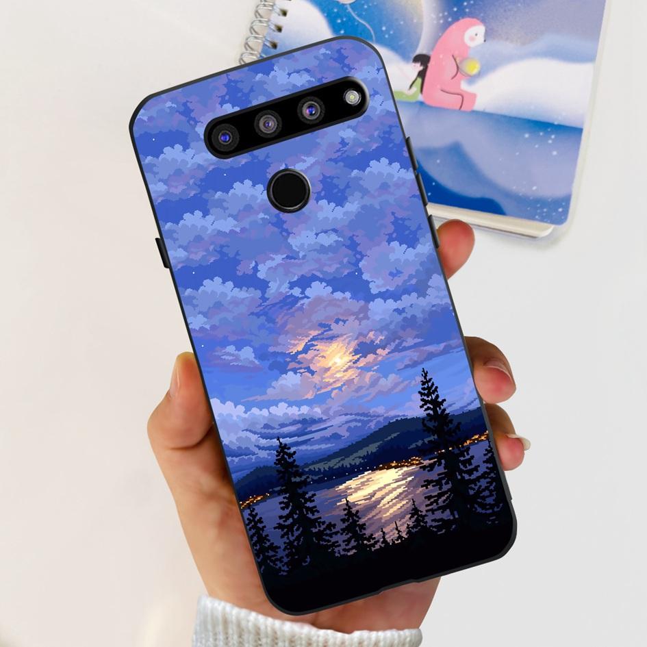 For LG V35 ThinQ Case Cover For LG V40 V50 V50S ThinQ Shockproof Silicone Cases Fashion Flower Soft Funda For LGV50 ThinQ Bumper