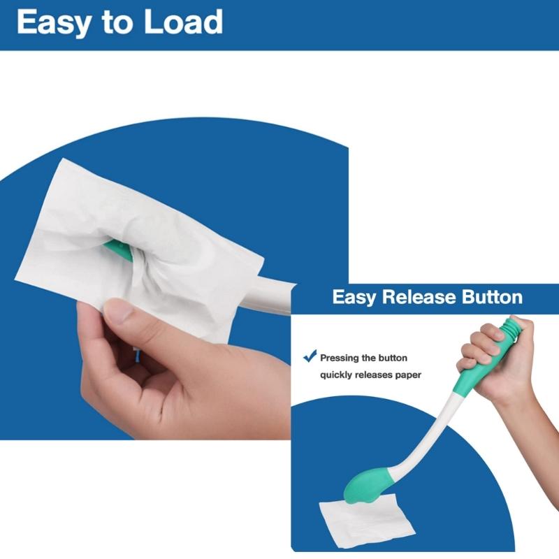 Langstiel-Badebürste und Perineal-Wascher-Set Kunststoff-Toilettenhilfsmittel Werkzeuge für die postpartale Erholung und Mobilitätsunterstützung