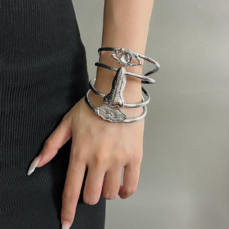 Unisex Adjustable Metal Bangle Vintage Jewelry Lightweight Retro Inspired Wrist Accessory Perfect for Gift Giving