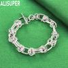925 Sterling Silver Multi-layer Interlocking Bracelet - Exquisite Gift Jewelry