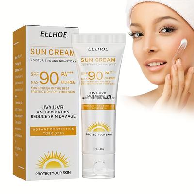 O creme protetor de isolamento hidrata o rosto, o corpo e a pele para evitar o falso clareamento. O verão é refrescante e não gorduroso
