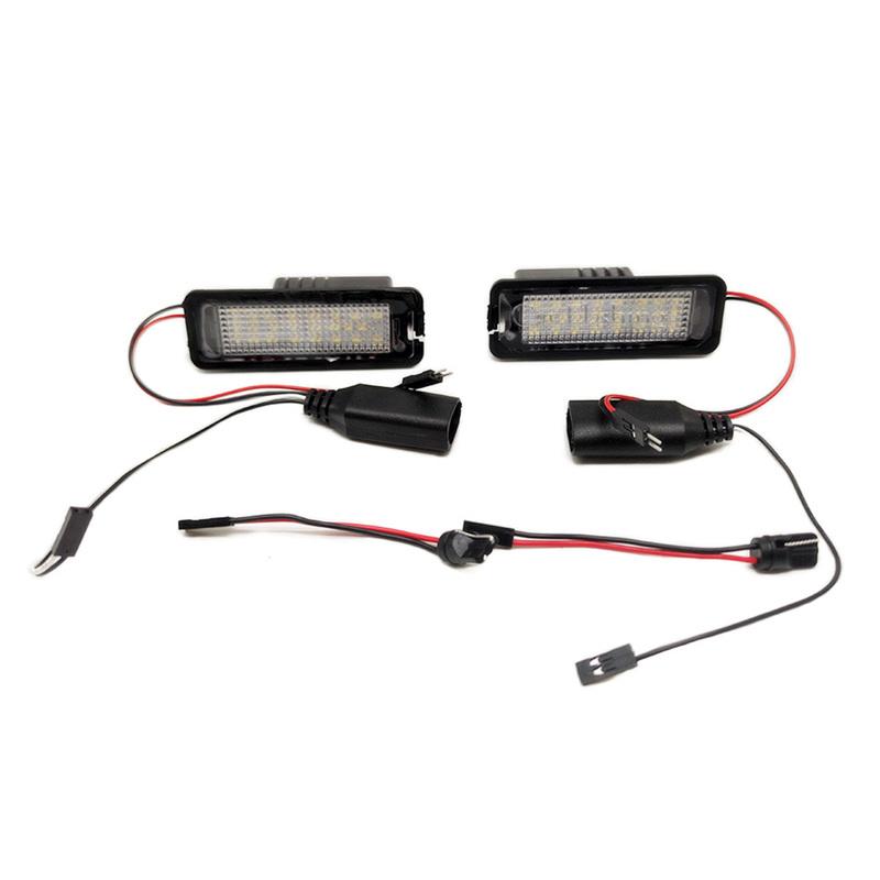 Number License Plate Light For VW Golf MK4 MK5 MK6 Passat Polo CC Eos For Porsche Cayenne Boxster Lamp canbus No Error LED White