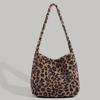 Autumn Winter New Korean Version Ins Style Imitation Lamb Wool Large Capacity Shoulder Underarm Bag Fashion Versatile Leopard Print Tote Bag
