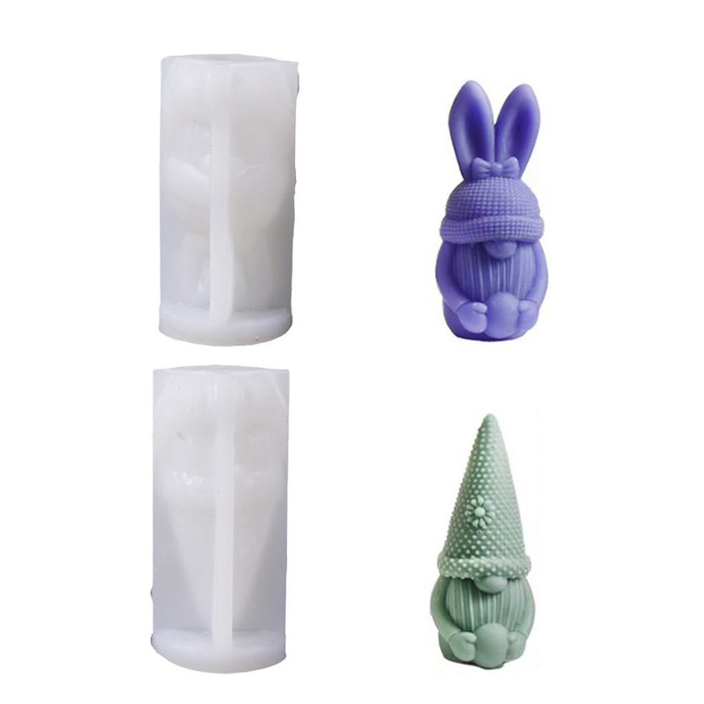 Casting Molds 3D Dwarf Series Silicone Mould Easters Candle Molds Plasters Molds Ornament Molds for Home Decoration