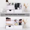 KINGFOM PU Leather Desk Storage Desktop Stationery Stationery Remote with Stylish Box/Storage Case, Organizer, Pen/Pencil Holder, Storage, Stand,