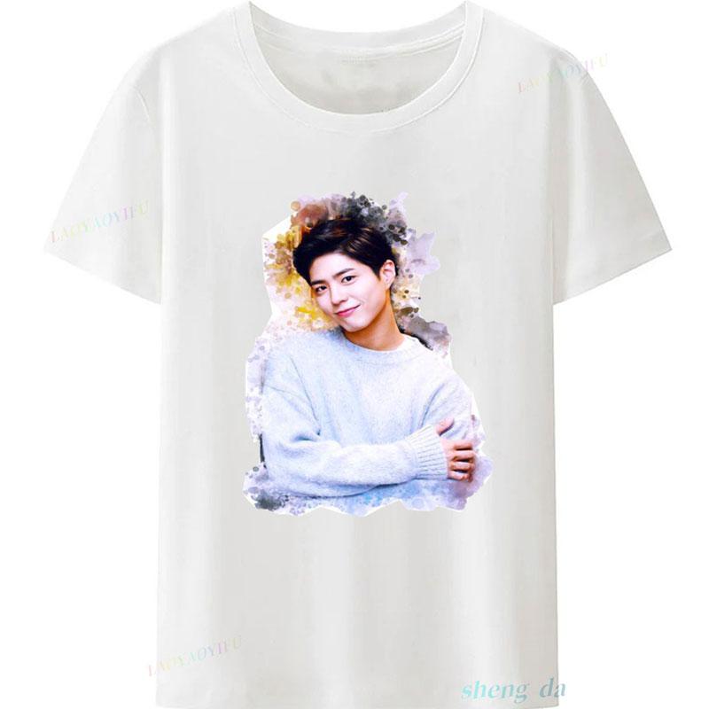 Park Bo Gum Kpop Actor Hot Sale Camiseta Hombre Polyester Material Cheap Short Sleeve Oneck Casual Gothic Popular T Shirt