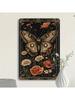 Retro Metal Wall Art Flower Butterfly Sign Bar Decor
