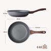 SENSARTE 28cm Frying Pan, Lightweight, Induction & Gas Compatible, Marble Coat, Non-Stick, Non-Toxic, Easy to Clean, Gray, High Heat Efficiency, One-Y