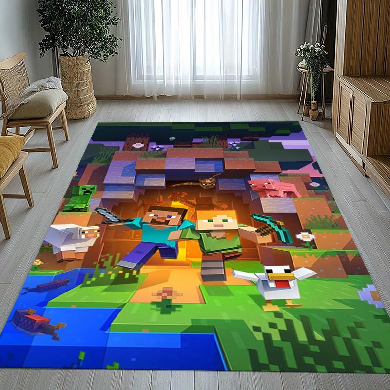 

Classic M-Minecraft pixel Game Living Room Non-Slip Area Rug Soft Carpet for Bedroom Kids Playroom Sofa,Home Decor Doormat Gift 40x60cm