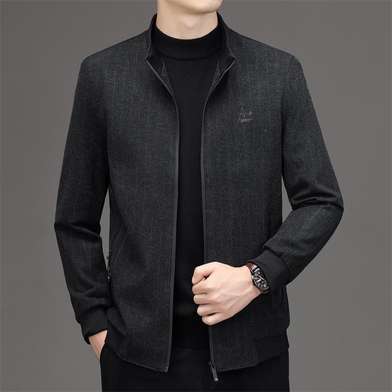 2024 Men's Autumn Stand Collar Business Casual Dad Jacket