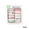 Set di Washi Tape Floreali - 12 Rotoli per Diari Fai-da-te e Decorazione