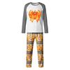 Print Cute Family Set Pajamas, Home Clothes, Family Set Long Sleeve Top Pants Set