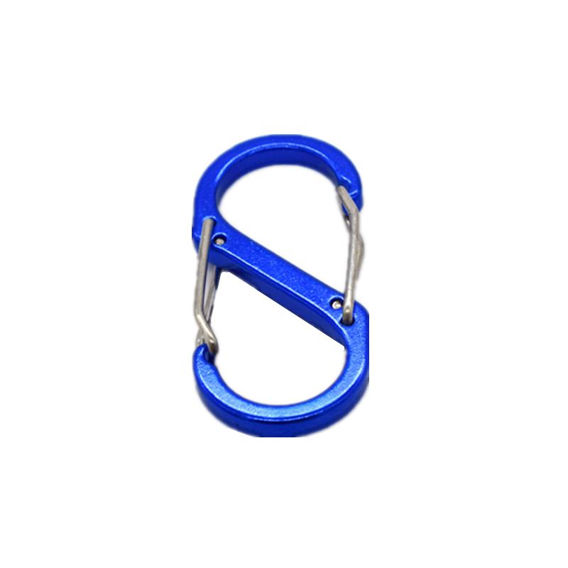 Bilateral Suspended Buckles In Aluminum Alloy For Outdoor Sports Bottle Locking Ring  Keychai Luggage Buckl S-shaped Carabine