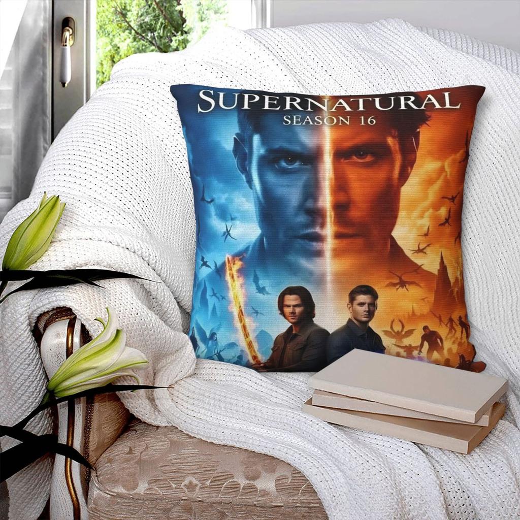 Pillow Cover Dean Winchester Supernatural Television Cushion Cover Novelty Pillow Case For Sofa Bedroom Home Decor Pillowcases