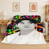 Kpop B-BTS Jeon Jung Kook JK Flannel Blanket Soft Warm Throw Blanket for Bedroom Living Room Bed Travel Camping Picnic Gift