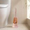 Long Handle Toilet Brush with Anti-Slip Grip, Silicone Bristles Curved Double Head Cleaning Brush for Deep Cleaning Stain Removal