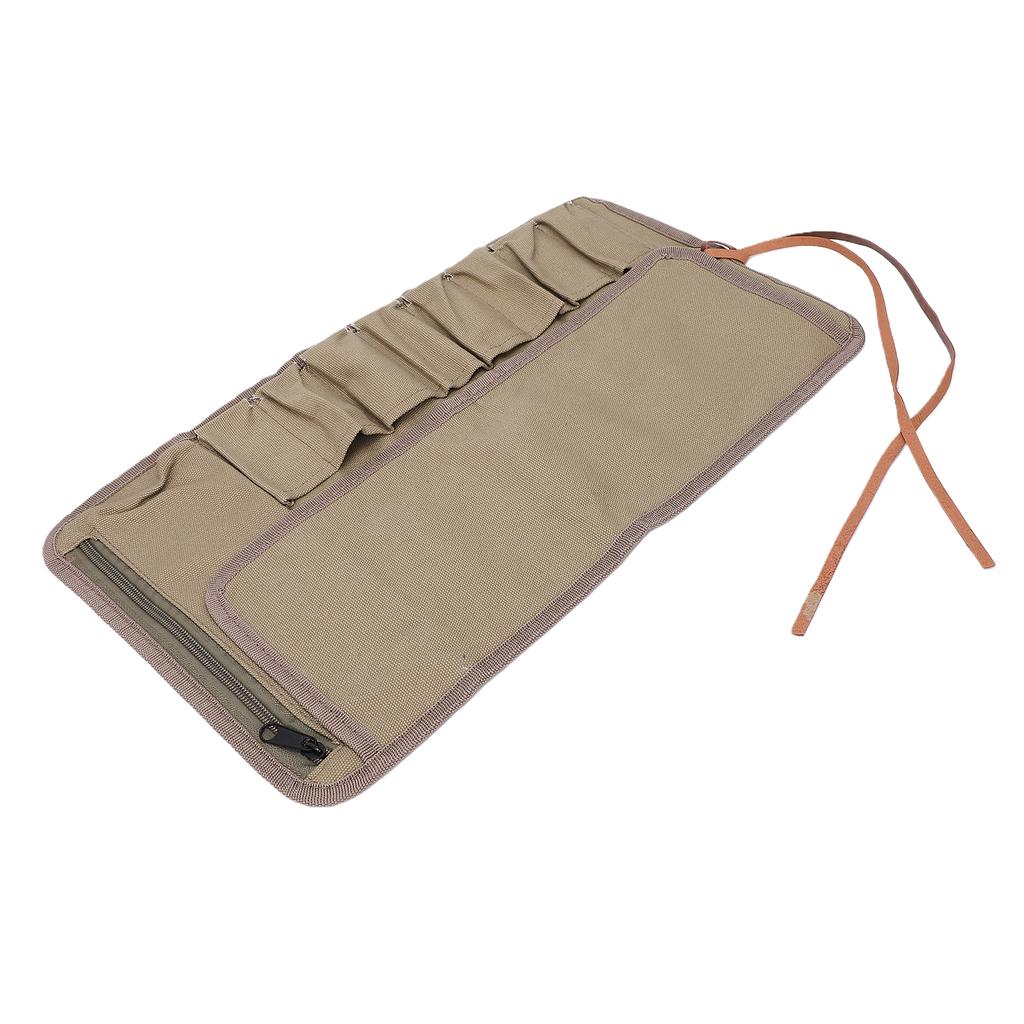 Roll Up Tool Pouch 8 Compartments Oxford Fabric Portable Tool Roll Organizer for Chisel Wrench Pliers Carving Tools