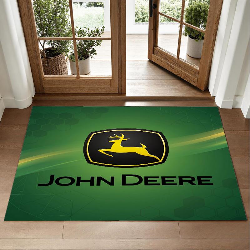 John Deere Design Crystal Velvet Rug Soft Decorative Mat for Bedroom Entrance