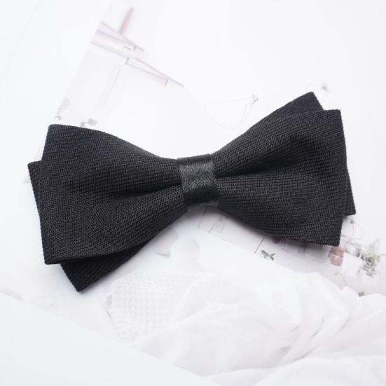 Men Formal Bow Tie Adjustable Design Double-Layered Bow Tie Non-fading Weddings Business Parties Bow Tie