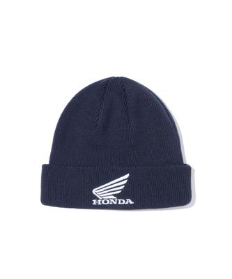 PHYPS MOTORCYCLE Honda Original Wing Logo Roll Up Beanie_Navy