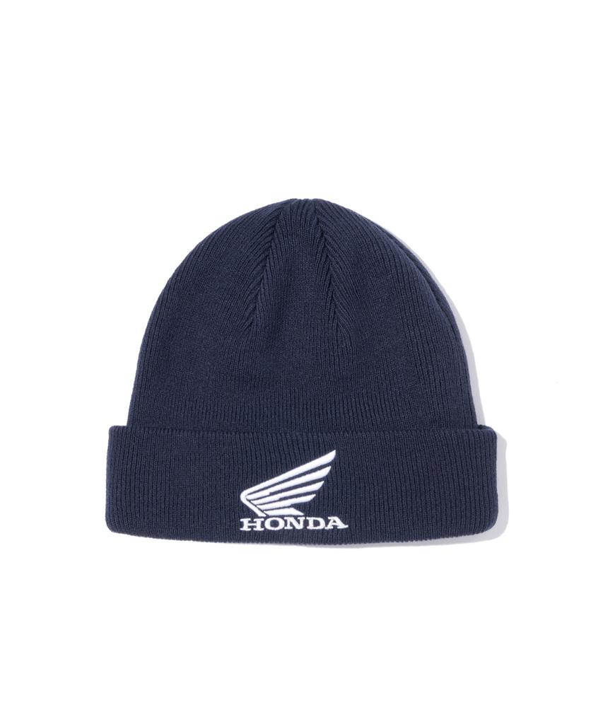 PHYPS MOTORCYCLE Honda Original Wing Logo Roll Up Beanie_Navy