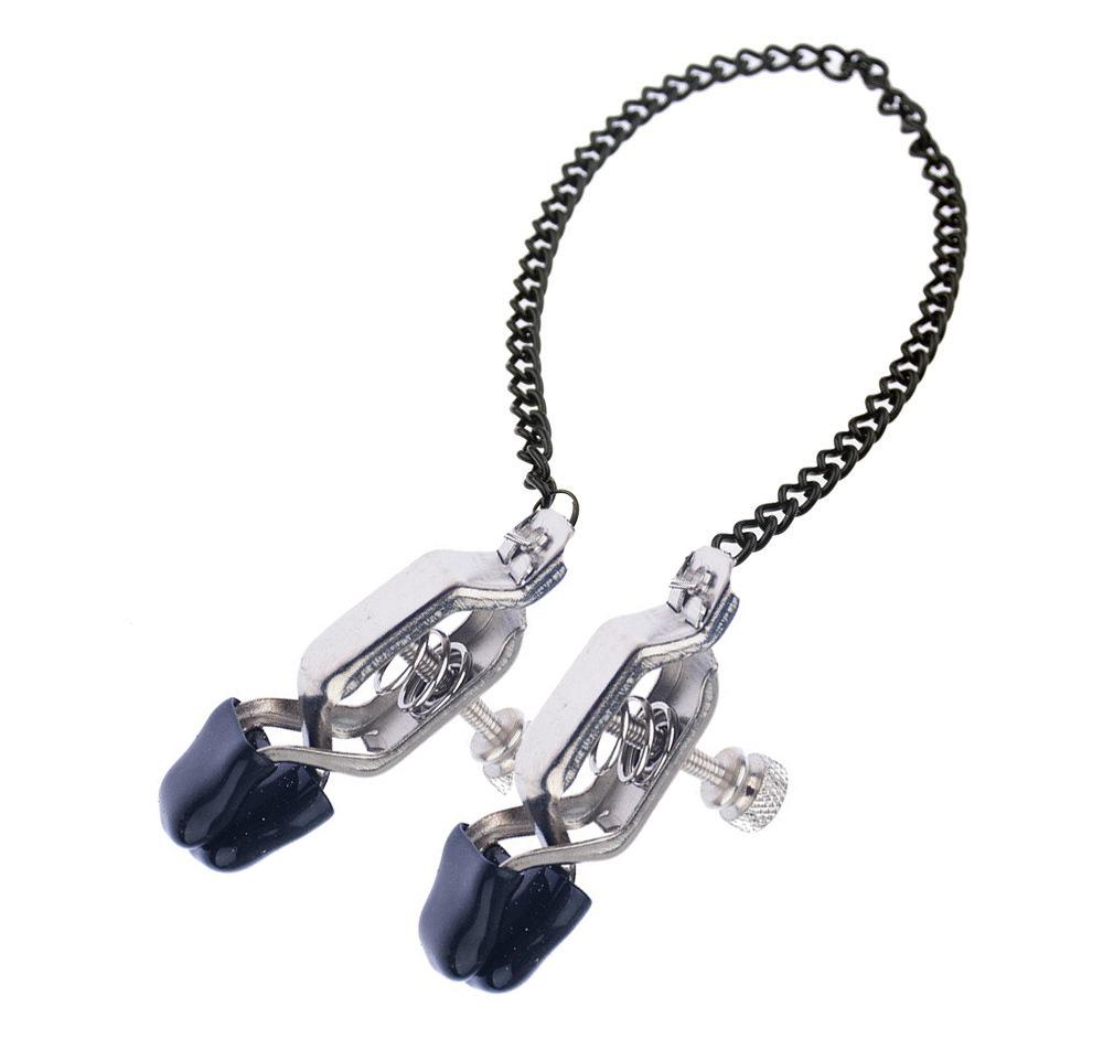 Metal Adjustable Nipple Clamps- Bondage&Flirting Gadgets for Women,Erotic Breast Tweezers with Chest Clip for Adult SM Games