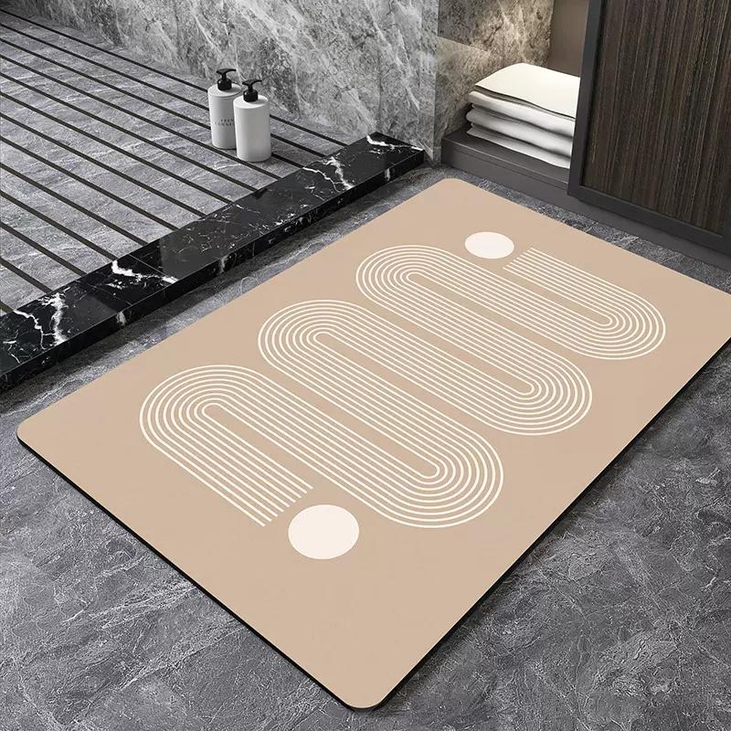 Luxury Nordic Bath Mat Super Absorbent Bathroom Mats Anti Slip Quick Dry Foot Floor Mat Shower Toilet Rug Doormat Carpet