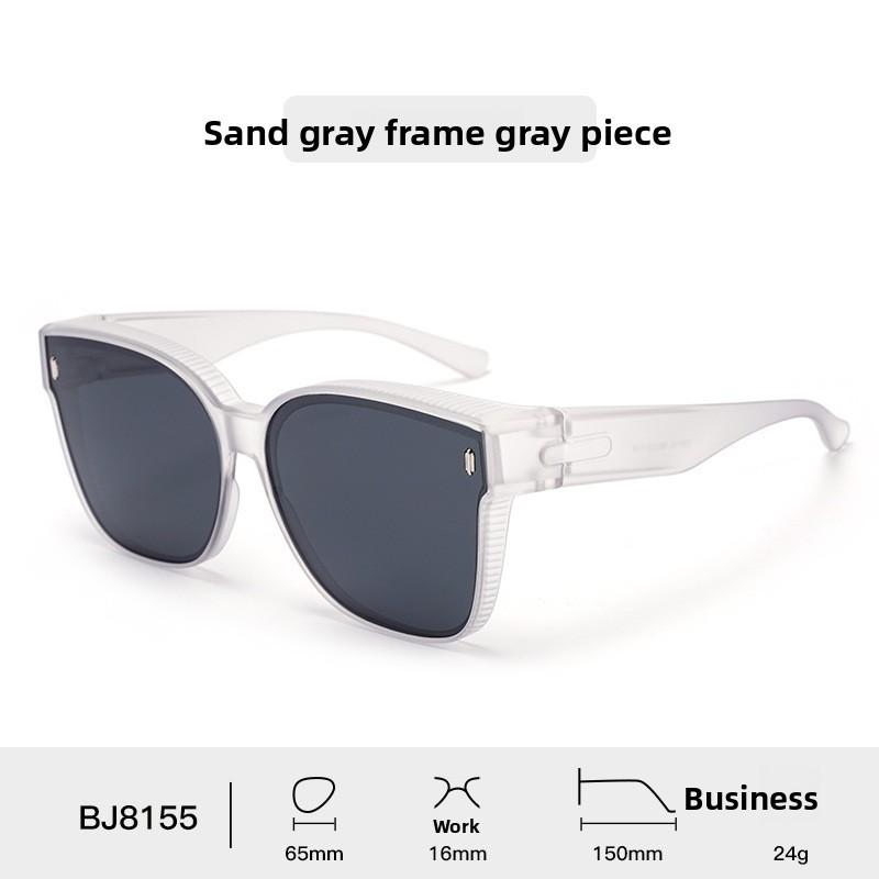 Polarized Tr90 Sunglasses For Men Women Uv400 Light Grey Sun Protection Driving Fashion