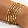 Fashionable Five-Piece Metal Chain Bracelet Set - Personalized European and American Style