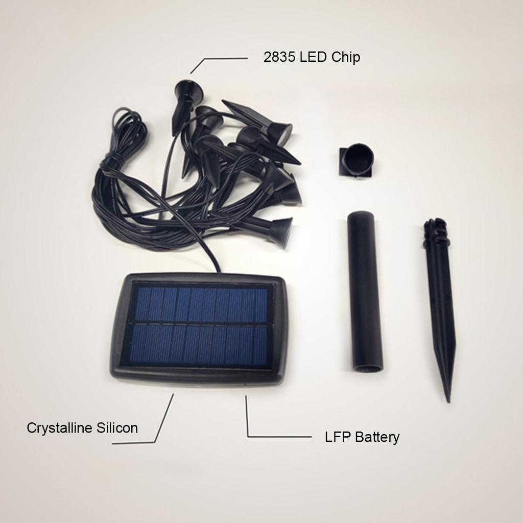 Solar In-Ground Lights 10In1 Lamp In Resistance For Light Patio Ground Glass Outdoor Lawn Decoration Led Powered Weather Pathway