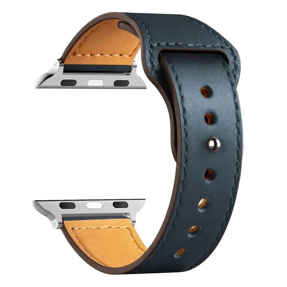 Sport Loop Leather Band For Watch Straps 41mm/45mm 42mm 46mm 40-44mm Bracelet iWatch Series 10 9 8 7 4 5 6 Se Ultra 2 49mm