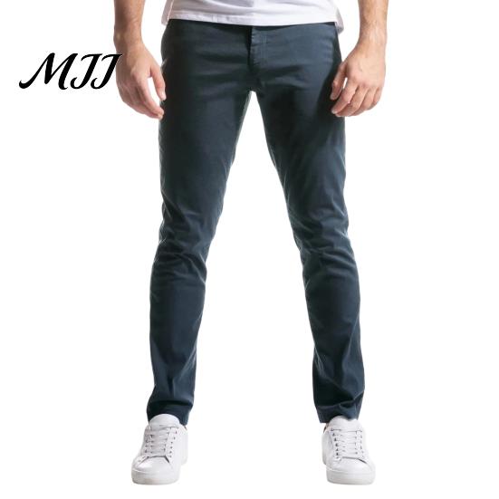 Casual Business Attire for Men Twill Trousers, Slim Fit Stretch Chinos Pants, Solid Color Wrinkle Resistant Trousers Straight Leg Pants Office Dating