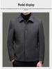 Men's Fashionable Winter Wool Jacket with Detachable Down Liner and Stand Collar