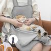 Cozy Pet Cat Carrier Apron Breathable Cat Grooming Apron with Four Fixed Holes for Indoor Outdoor Hanging Chest Bag and Sleeping