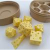 Irregular Cheese Shaped Dice Box Portable D4 D20 Dice Set Party Prop for Family Gathering Board Game