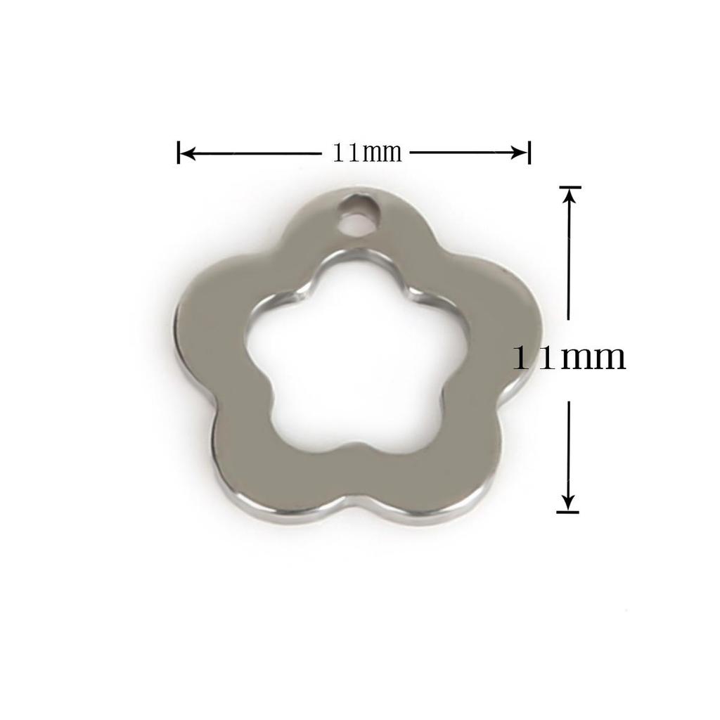 50Pcs Geometric Pendant Stainless Steel Charms For Women Kids Necklace Bracelet DIY Jewelry Making Accessories