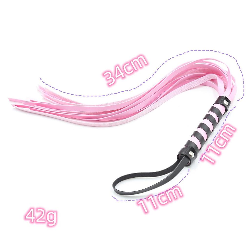 VaHppy PU 34 + 11 cm 42 g 3 colori Gioco di ruolo Frusta Nappa Coda Maniglia avvolta Giochi di sessoGiocattoli