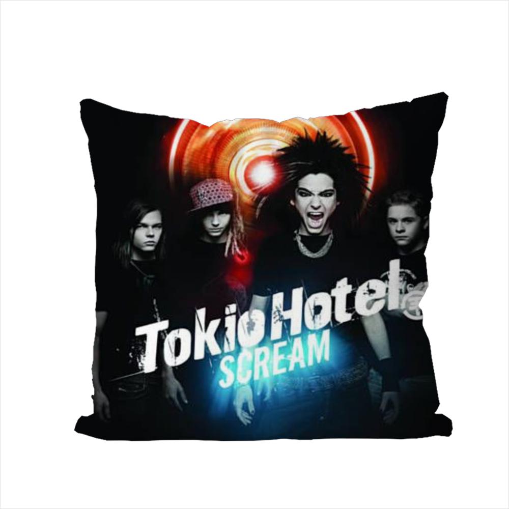 Μπάντα Tokio Hotel Μαξιλαροθήκη Για Αυτοκίνητο Καναπέ Διακοσμητικό Σπιτι Διπλής Όψης Εκτύπωση Βελούδινο Τετράγωνο Ρίχτο Μαξιλάρι Κάλυμμα