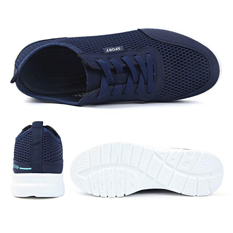 Men's Spring and Summer Breathable Mesh Shoes Casual Men's Tennis Shoes Anti Slip and Deodorant Sports Running Flat Shoes
