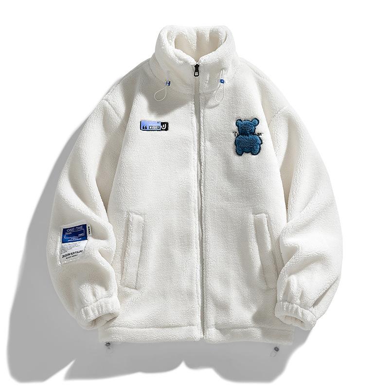 Lamb Wool Padded Jacket Men's Autumn and Winter Thickened Stand-up Collar Padded Jacket Winter Couple Padded Jacket