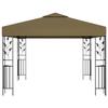 Tonnelle - vidaXL - 3x3 m - Taupe - 180 g/m² - Autoportante avec auvent ventilé