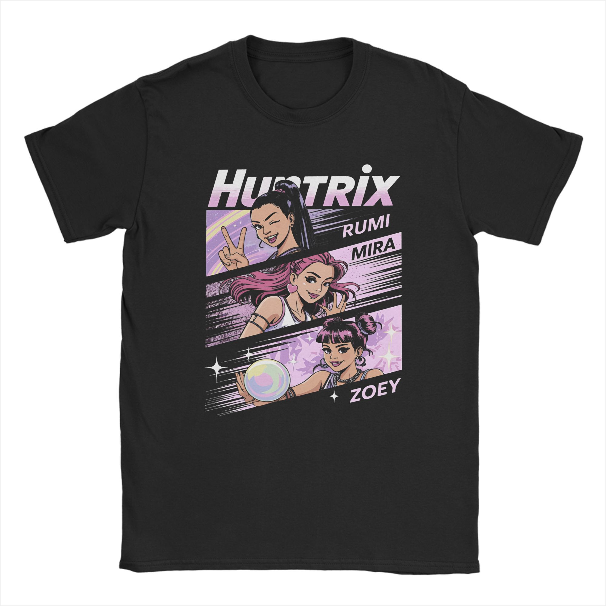 

Футболка Kpop Demon Hunters 100% Хлопок Футболки Jinu Manga Huntrix Фан Постер Футболка для Мужского Пляжа Y2K Топ с Коротким Рукавом Футболки S