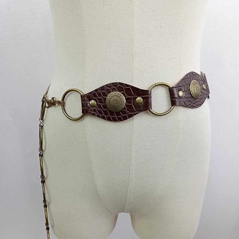 

Четыре сезона в наличии новый ремень женский кожаный модный универсальный джинсовый ремень украшение с юбкой, костюмом, свитером талии крышка 105cm коричневый