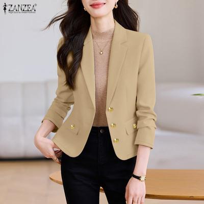 Women Casual Turn Down Collar Long Sleeve Thin Cardigan Outwear